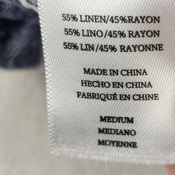 Rails “Emmie” Striped Linen/Rayon Pants Women’s Medium Blue Cream Pockets Casual - Picture 13 of 15